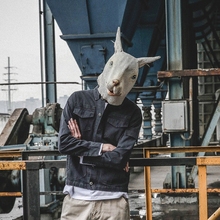 纯色长袖 外套韩版 衬衫 修身 LMTNZD秋季 男 原创复古潮流做旧薄款 工装