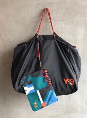 y3bag黑色橙色包大容量轻便休闲潮流手提包旅行包单肩包健身包