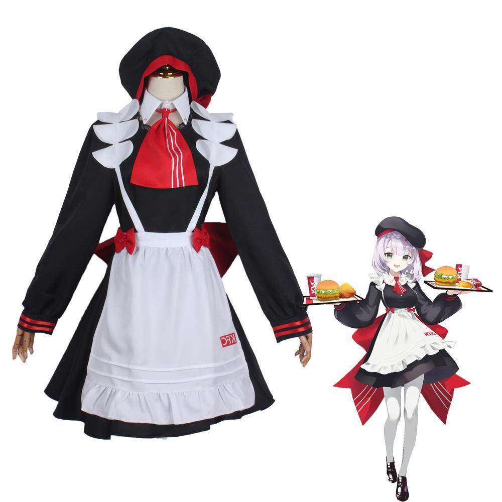 现货原神kfc联动诺艾尔cosplay 诺艾尔cos服lolita服务员女仆服装
