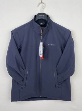 探路者软壳衣男2023秋冬户外保暖防风抓绒夹克冲锋衣TAEEBL91083