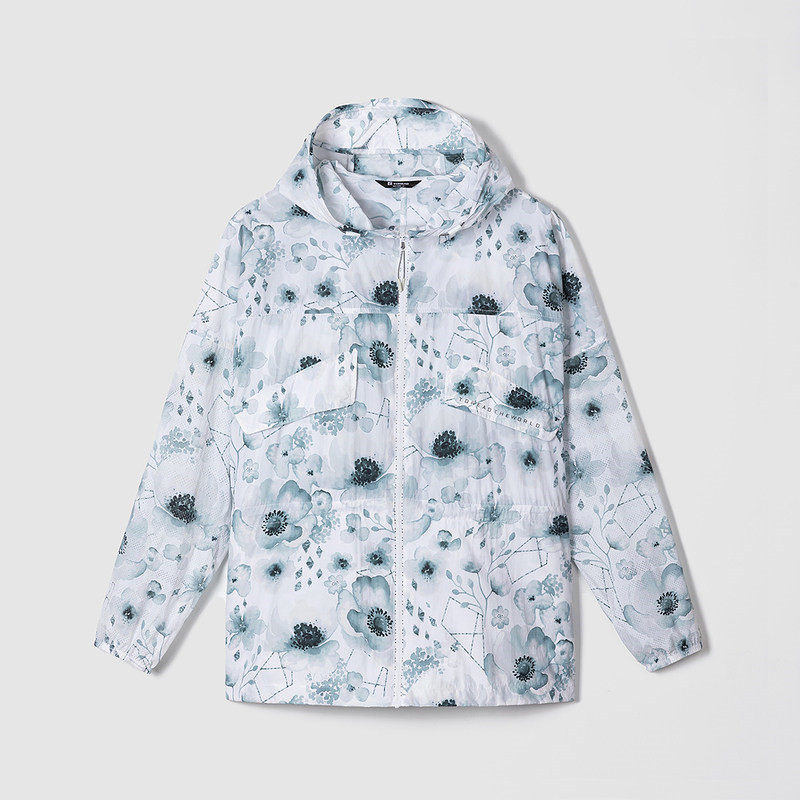 探路者皮肤衣女22夏季新款户外旅行光变印花UPF50防晒衣TAZK82214