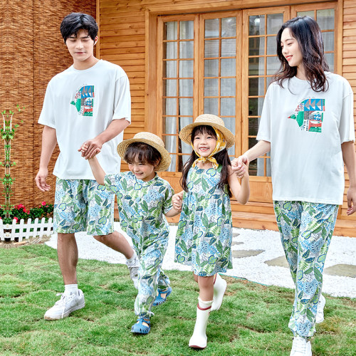 正品威奇猫WIKYCAT夏季薄款莫代尔儿童成人家居服睡衣睡裤可亲子
