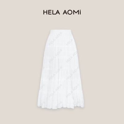 邱莹莹 HELAAOMI “大摆蛋糕裙”慵懒感蛋糕裙百搭薄款半身裙女夏