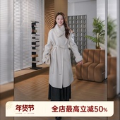 HELA AOMI 水貂大衣 邱莹莹 绵羊毛91.8% 山羊绒收腰大衣