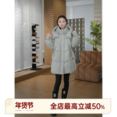 连帽中长款 邱莹莹 羽绒服 专柜爆款 白鸭绒经典 HELA AOMI