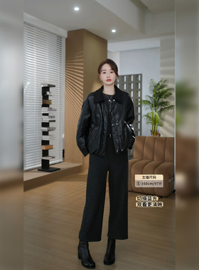 邱莹莹 HELA AOMI “超软皮鹅绒”90鹅绒机车风保暖羽绒服外套