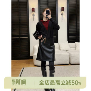 绵羊毛100%静奢风针织衫 邱莹莹 假两件.暖意活力 AOMI HELA