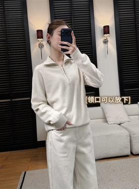 邱莹莹 HELA AOMI  “拉链毛衣”绵羊毛89.1%一线成衣无缝针织衫