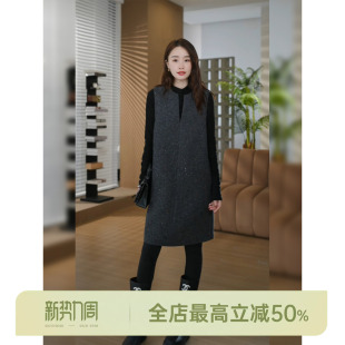 绵羊毛百搭老钱风背心连衣裙 星河背心裙 邱莹莹HELA AOMI