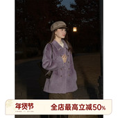 邱莹莹 绵羊毛100%柔软小金扣皮草 紫金直毛皮草 HELA AOMI