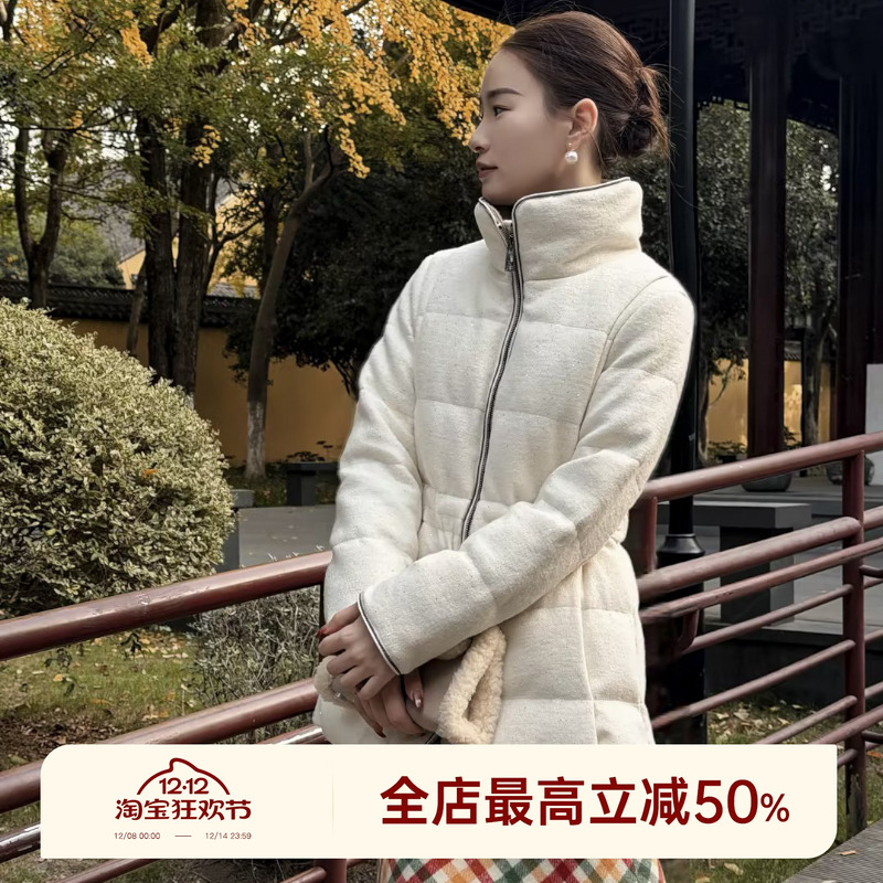 邱莹莹 HELA AOMI bc羊毛鹅“”白鹅绒+绵羊毛52.1%保暖羽绒服