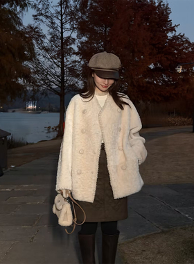 邱莹莹 HELA AOMI “西班牙进口莫伊小拉贡.双面穿”休闲风皮草