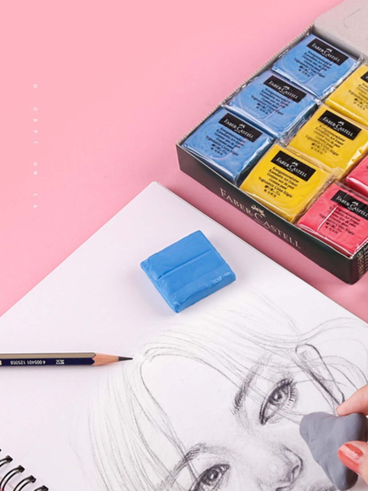 FABER-CASTELL 플라스틱 지우개 7020 스케치 부드러운 PLASTICINE 탄소 펜 고무 고광택 지우개를 사용하여 밝게하고 가소화합니다