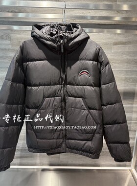 SprayGround鲨鱼专柜正品 2024冬款男女刺绣连帽羽绒服 W1041312