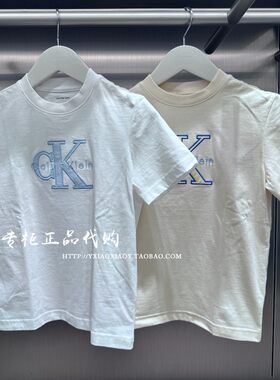 CKJeans刺绣纯棉短袖T恤