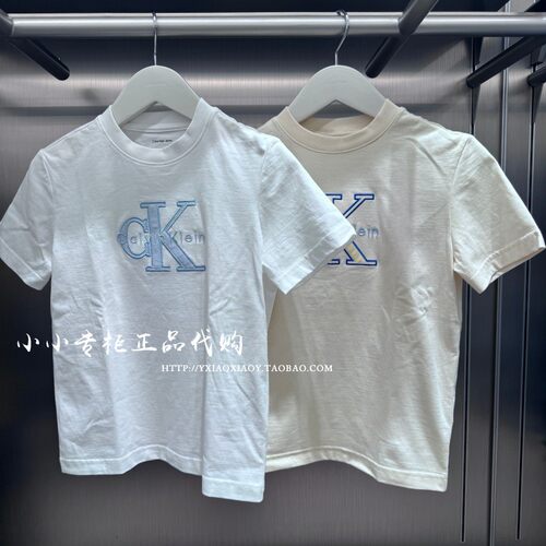 CKJeans刺绣纯棉短袖T恤