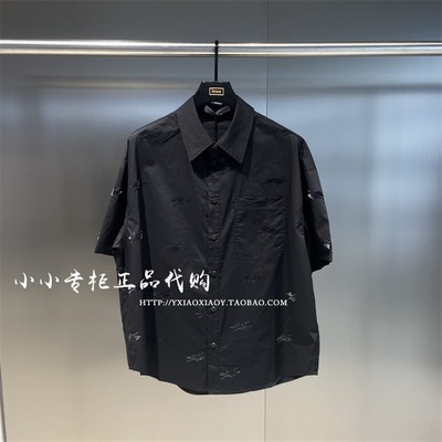 TOFOURTH满印宽松短袖衬衫