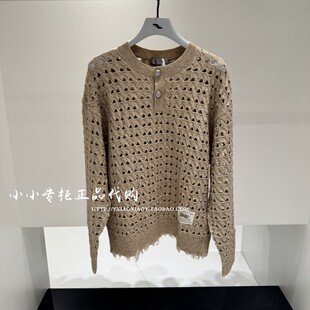 INXX专柜 2025秋款男女镂空拉毛宽松套头针织衫 XSF3061431