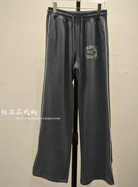 轻奢潮牌TCH专柜正品 2026春夏款情侣烫钻直筒休闲裤 T78A206041