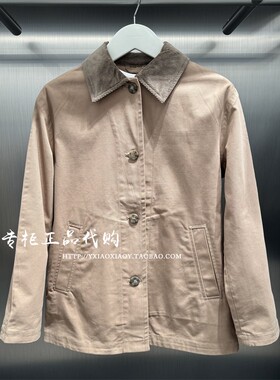 CK Jeans专柜正品 2025冬季新款女士撞色灯芯绒复古单夹克44E545G