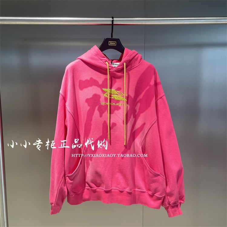 TOFOURTH刺绣连帽卫衣