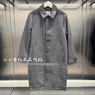 CK jeans专柜正品 2025秋冬款男士复古商务羊毛大衣外套 4LD510G