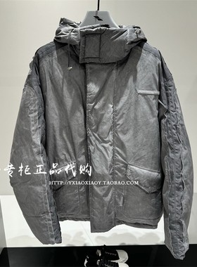 INXX专柜正品 2024冬款TOFOURTH男女做旧时尚连帽棉服 TFE4160121