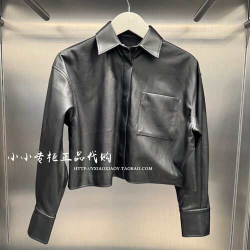 CKJeans复古潮流PU皮衬衫