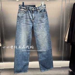 女士字母贴袋直筒牛仔裤 新款 2025冬季 47E704G Jeans专柜正品