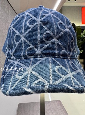 CK Jeans专柜正品 2026春夏新款男女老花满印弯檐棒球帽 4D5116G