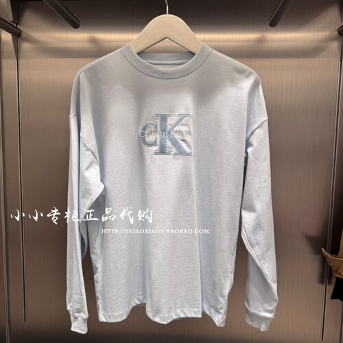 CKJeans刺绣潮流长袖T恤
