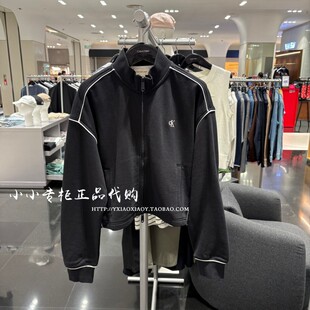 CK Jeans专柜正品 2026秋季新款女士撞色立领针织开衫外套47H217G