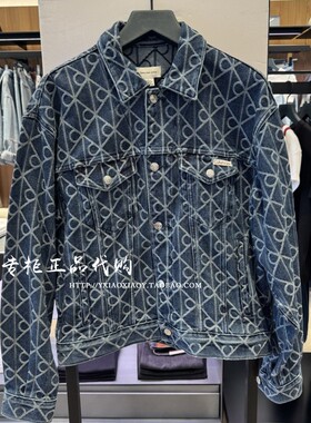 CK Jeans专柜正品 2025秋新款男士美式复古满印牛仔外套 4RD767G