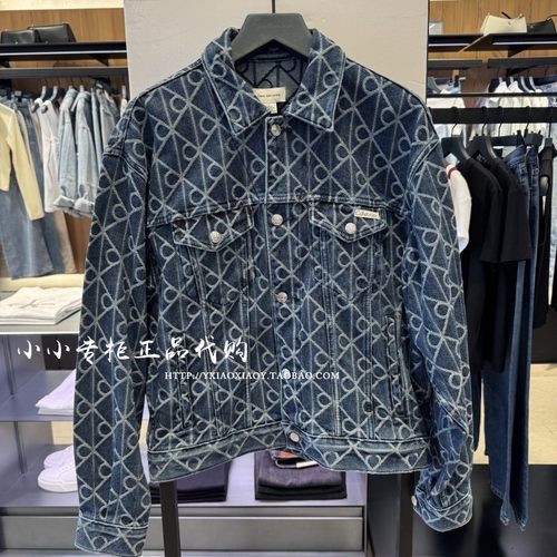CKJeans复古满印牛仔外套