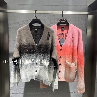 14573002 男女渐变破洞针织开衫 VETEMENTS维特萌专柜正品 24冬款