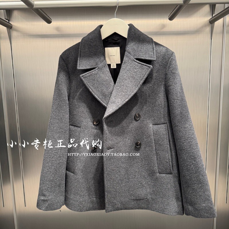 CKJeans羊毛混纺毛衣外套