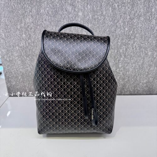 CKJeans老花抽绳双肩背包