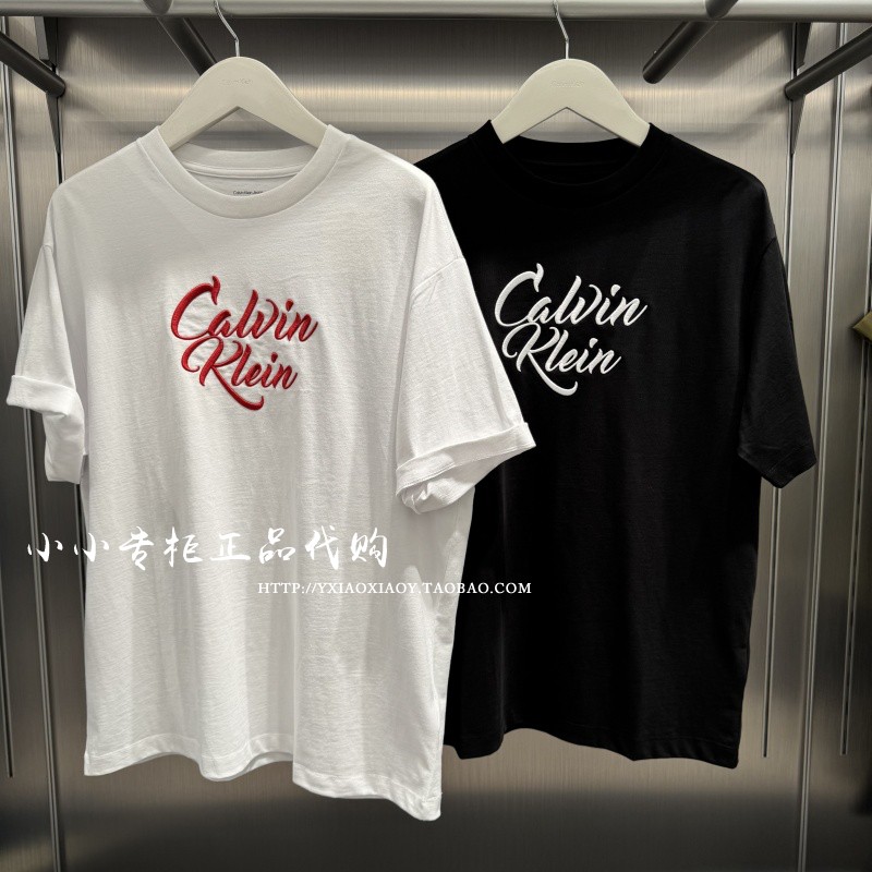 CKJeans刺绣纯棉短袖T恤