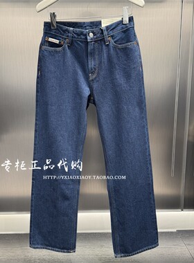 CK Jeans专柜正品 2025冬季新款女士时尚直筒休闲牛仔裤 47D901G