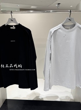 INXX专柜正品 2026春款男女印花宽松破洞时尚长袖T恤 XWG1010193
