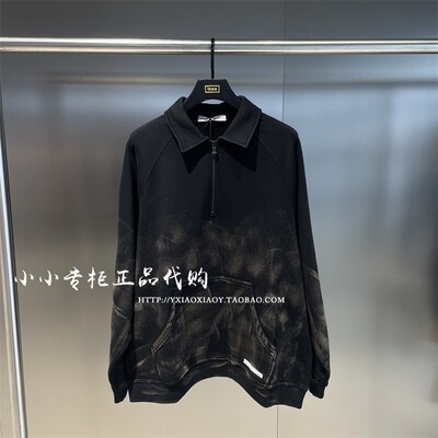 TOFOURTH扎染翻领套头卫衣