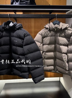 CK Jeans专柜正品 2025秋冬款男士通勤连帽保暖面包羽绒服4LD517G
