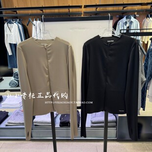 CK运动专柜正品 2025秋款女士跑步健身拉链长袖T恤上衣 GWF5J404