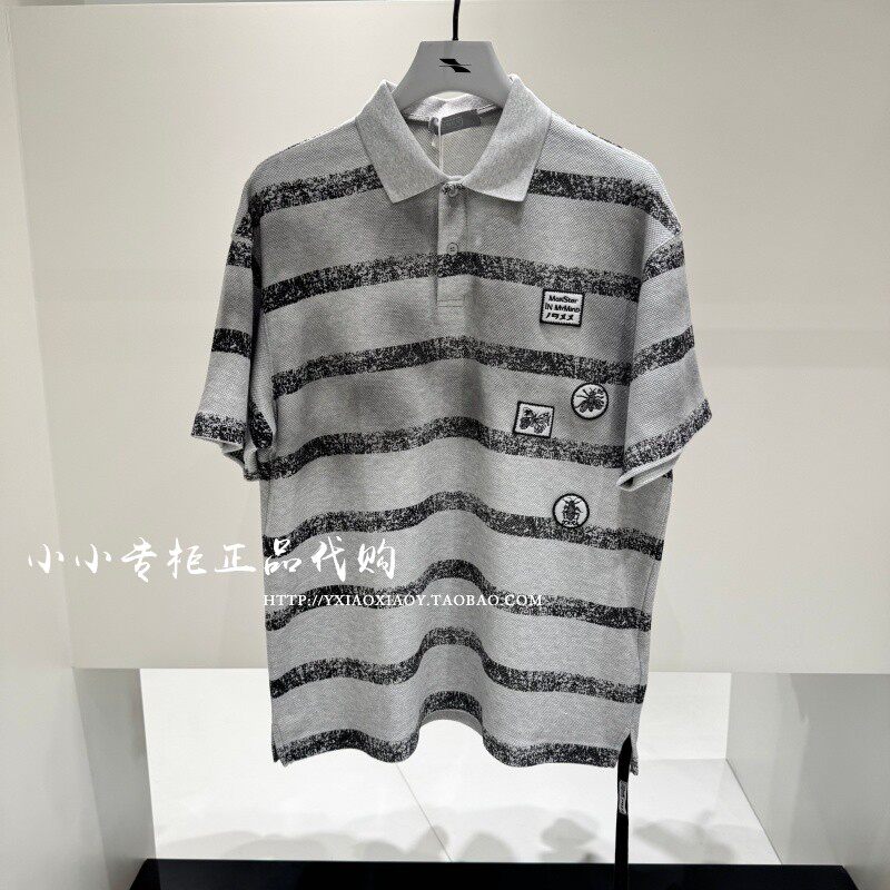 INXX专柜正品 2026夏款男女做脏条纹袖标POLO短袖T恤 XSG2010147