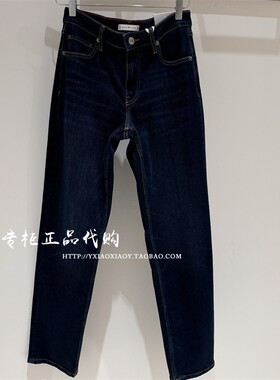 TOMMY专柜正品 2025秋冬新款女士猫须通勤时尚直筒牛仔裤 WW47487