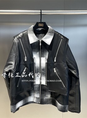 INXX TOFOURTH专柜正品 2023冬款男女拼接双面夹克外套TFD414B362