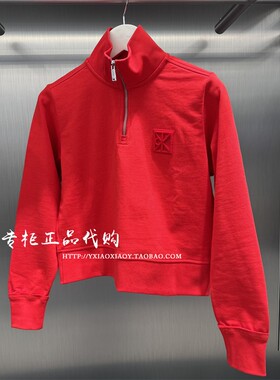 CK Jeans专柜正品 2025冬季新款女士新年红字母标拉链卫衣44E288G