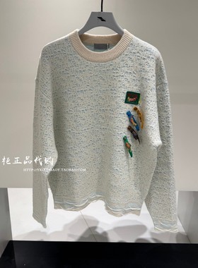 INXX专柜正品 2026春款男女刺绣时尚绞花套头针织衫 XSG1060157