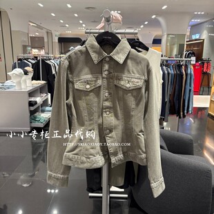 CK Jeans专柜正品 2026秋季新款女士复古修身潮壳牛仔外套47H913G
