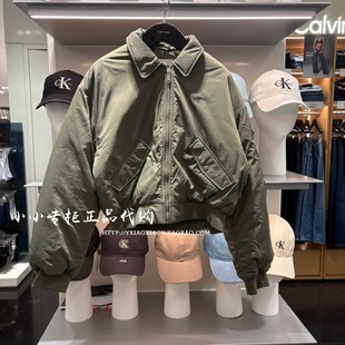CK Jeans专柜 2026秋冬款女士潮流飞行员短款棉服外套47H523G